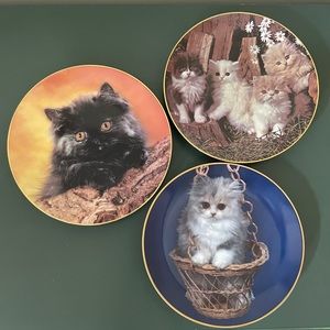 Decorated Kitten Plates